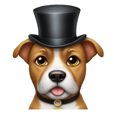 Dog with a top hat sticker