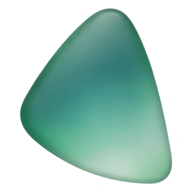 a single piece of green and teal sea glass with smooth but sharp edges sticker