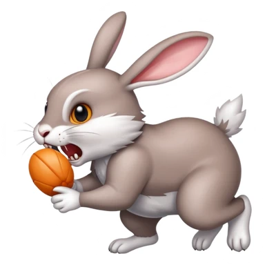 A thing catching a rabbit sticker