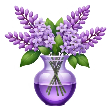 Lilac bouquet in crystal vase sticker