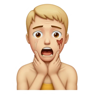 a person choking them self  sticker