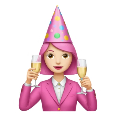 cheers spam pink champagne glases clink sticker