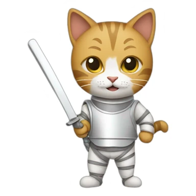 fencing cat sticker