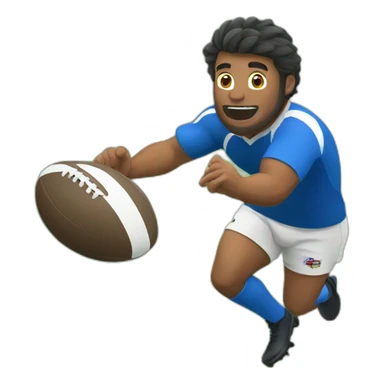 Rugbyman playing rugby animated sticker