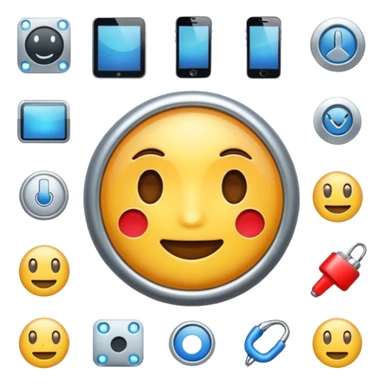 generate a realistic emoji of technology  sticker