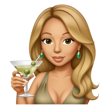 Mariah Carey drinking a dirty martini sticker