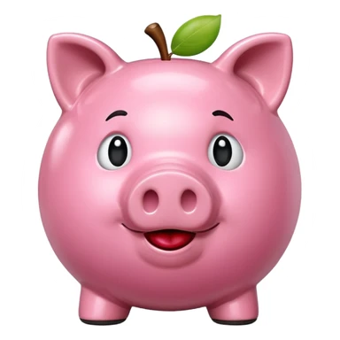 Piggy bank with Apple in mouth sticker