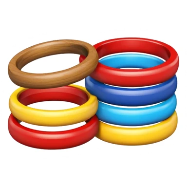 Colorful stacking rings sticker