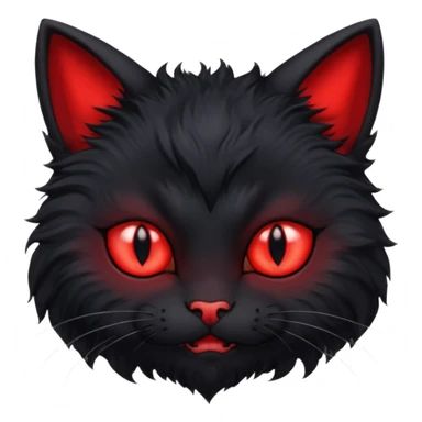 sweet baby demon cat sticker