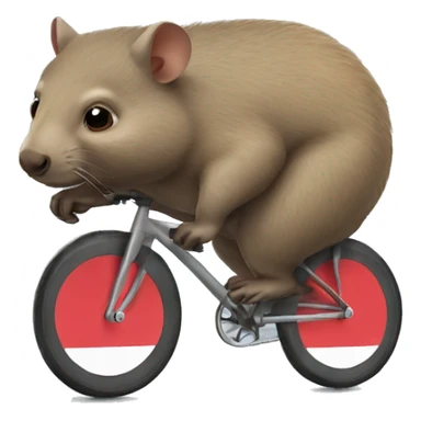 Sporty Wombat on a racing bicycle sticker