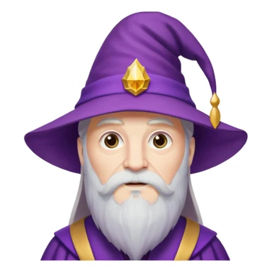 dumbledore wear purple magic hat sticker