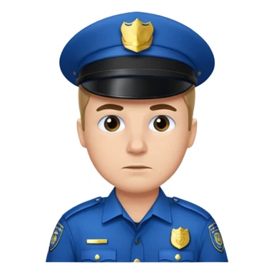 Police man wearing Blue uniform sticker
