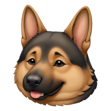 Cinematic Meme-Worthy Chubby Sleeping German Shepherd Portrait Emoji, Head resting peacefully with a blissful smile, showcasing a delightfully chubby build and a luxuriously thick tan and black coat, eyes shut in a serene nap, Simplified yet hilariously endearing features, highly detailed, glowing with a soft, drowsy light, high shine, relaxed and utterly lovable, stylized with an air of playful laziness, bright and heartwarming, soft glowing outline, capturing the essence of a comically sleepy guardian, so meme-worthy it feels like it could instantly become the next viral sensation of adorable slumber! sticker