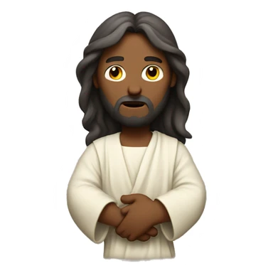jesus holding a fart emoji sticker