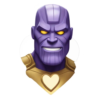 Thanos in love hearts stones sticker