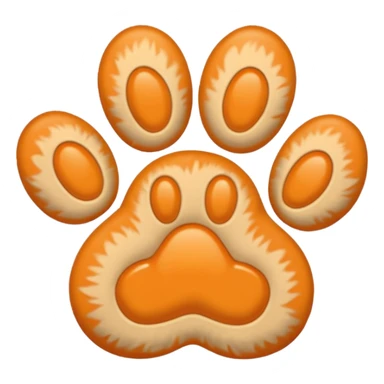 a very light pale pastel orange #FFDBBB pawprint sticker