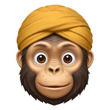 Chimp with a turban sticker