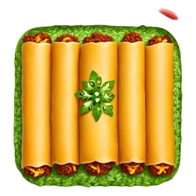 Green rice, Beef enchiladas with red sauce sticker