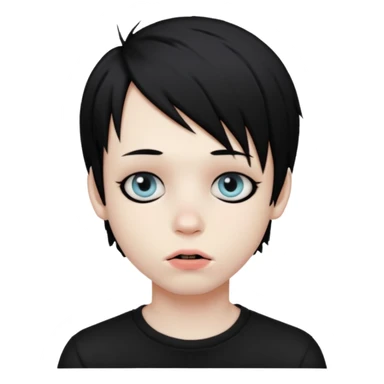 emo boy with lip piercing in sticker