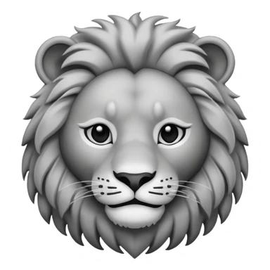 A face of lion roraing in black and white emoji sticker