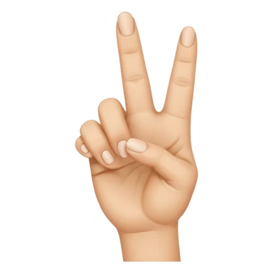 a hand with three fingers up sticker