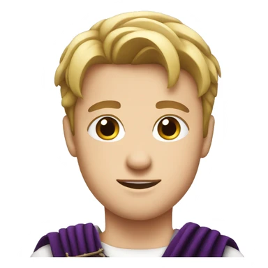 Young white Guy in a purple kilt sticker