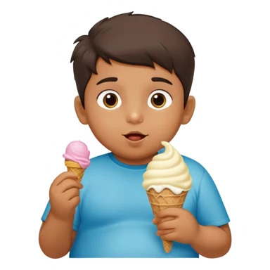 9 year old Pakistani boy eating 5 ice cream buckets and the boy has a VERY big tummy. sticker