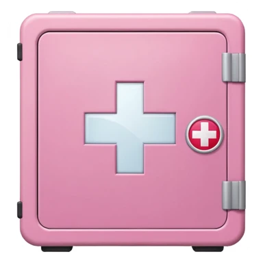
pink first aid cabinet front glass sticker