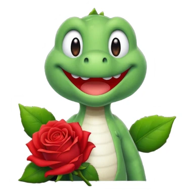 yoshi rose qui et sur mario sticker
