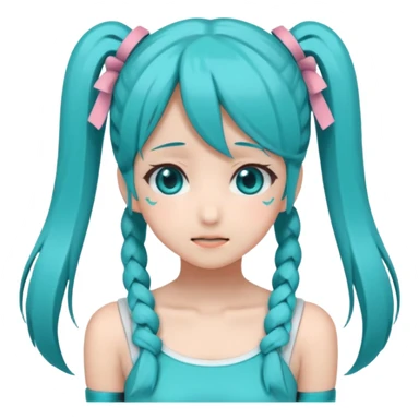 Hatsune Miku  embarrassed twintail sticker