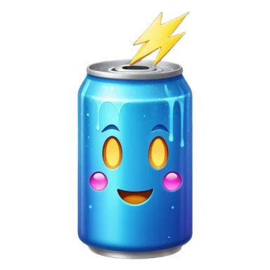 can with electric sparkles, vibrant colors sticker