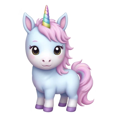 baby unicorn, chibi full body sticker