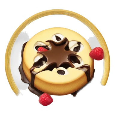 Half eaten dessert plate  sticker
