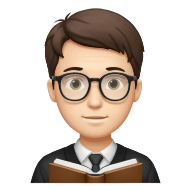 student(men) who is studying English  sticker