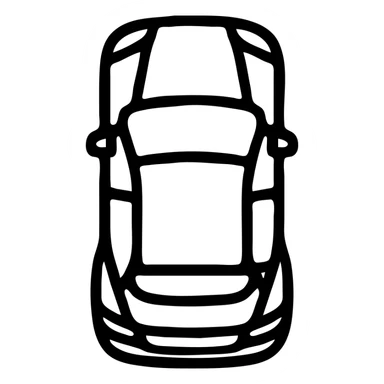 Porsche Cayenne, minimal icon style, top view, simple line icon sticker