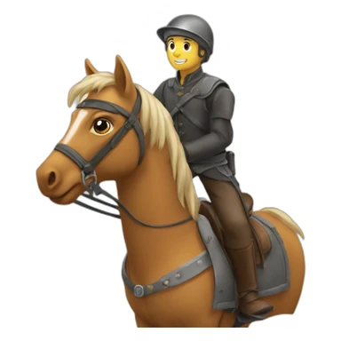 Tibo Nshape sur un cheval sticker