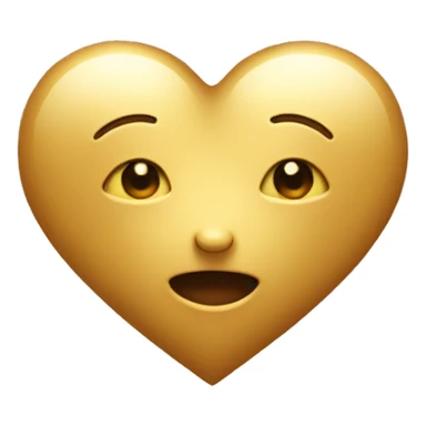 Heart with golden colour  sticker