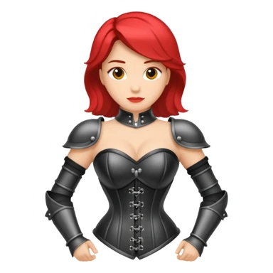 woman with corset armour sticker