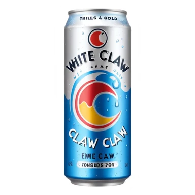 A skinny slim can of white claw alcohol sticker