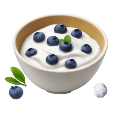 yogurt bowl with blueberries sticker