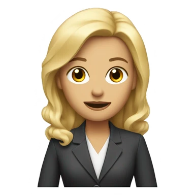 Blonde woman News reporter with microphone  sticker