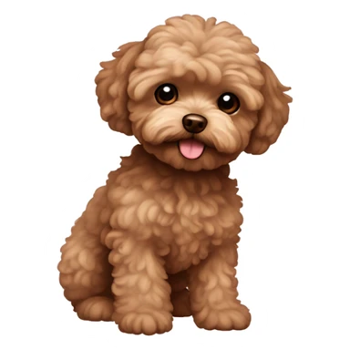 Brown maltipoo sticker