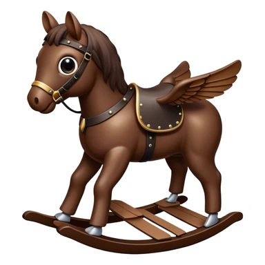 Rocking-horse (toy) mixed with fly (« rocking-horse fly ») sticker