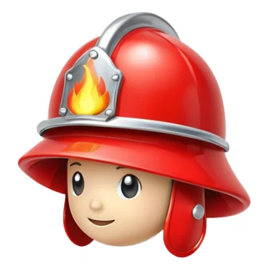 Mushroom earring a fire helmet sticker