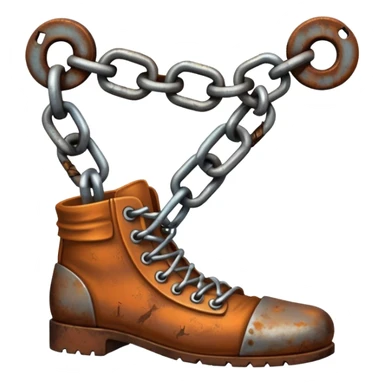 prisoner chain attached to the ankle sticker