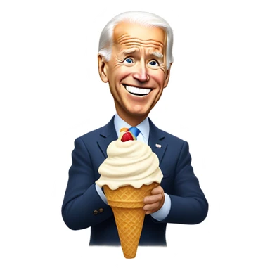 Joe Biden eating ice cream cone  sticker