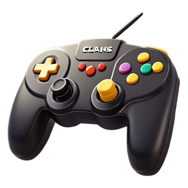 Clash of Clans aesthetic: Cinematic Playful Nintendo 64 Console Portrait Emoji, rendered in a 3D vector-style similar to standard emojis with minimal shading and bold, simplified shapes. A compact, distinct form with signature details, softly glowing with a nostalgic gaming charm. Simplified yet unmistakably iconic, highly detailed and consistent, glowing with a soft radiance and high shine. Stylized with a touch of retro gaming magic and a soft glowing outline, capturing the essence of a beloved gaming relic with a friendly, playful manner! sticker