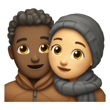 Couple warm hug sticker