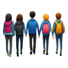 des gens qui sont dans un tunnele et les parois c'est des poissons  sticker