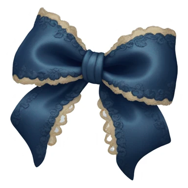 vintage navy blue rococo bow  sticker
